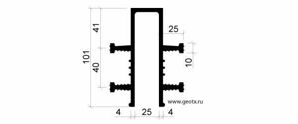 Размер гидрошпонки тип ДЗ 100/25-4/25 EPDM