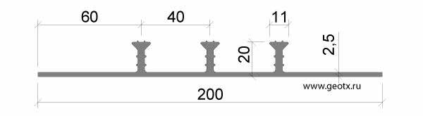 Размер гидрошпонки тип ХОМ 200-3/20 ПВХ