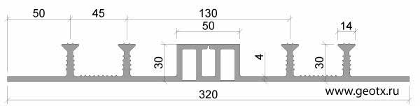 Размер гидрошпонки тип ДОМ 320/50-4/30 ПВХ-П