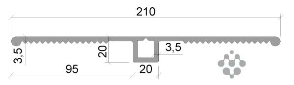 Размер гидрошпонки тип ДР 210/30 ПВХ