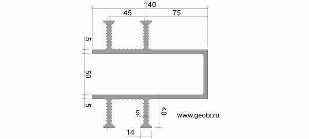 Размер гидрошпонки тип ДЗ 140/50-4/40 ПВХ