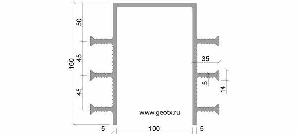 Размер гидрошпонки тип ДЗ 160/100-4/35 ПВХ