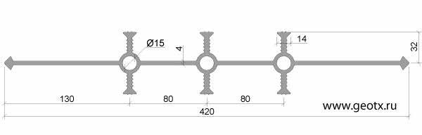 Размер гидрошпонки тип УВ 420-6/30 ПВХ-П